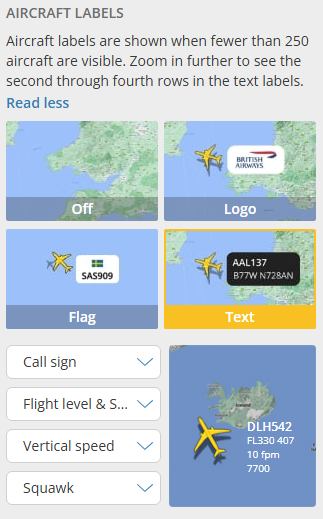 Aircraft labels